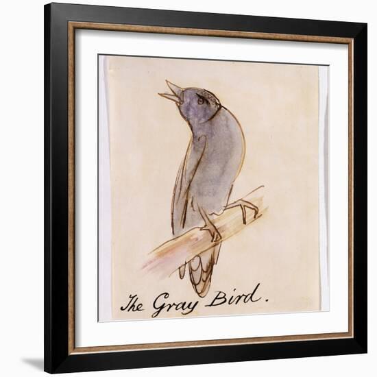 The Gray Bird-Edward Lear-Framed Giclee Print
