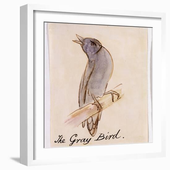 The Gray Bird-Edward Lear-Framed Giclee Print