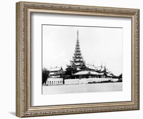 The Great Audience Hall at the King's Palace, Mandalay, C.1890-null-Framed Photographic Print