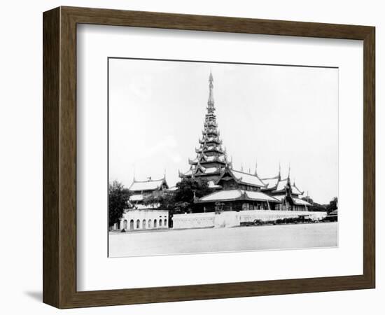 The Great Audience Hall at the King's Palace, Mandalay, C.1890-null-Framed Photographic Print