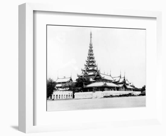 The Great Audience Hall at the King's Palace, Mandalay, C.1890-null-Framed Photographic Print