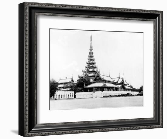 The Great Audience Hall at the King's Palace, Mandalay, C.1890-null-Framed Photographic Print