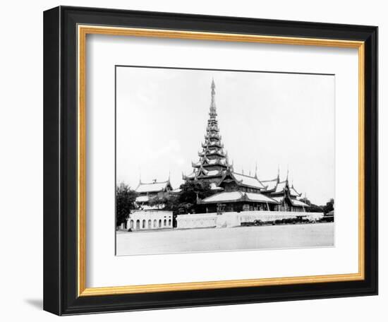 The Great Audience Hall at the King's Palace, Mandalay, C.1890-null-Framed Photographic Print