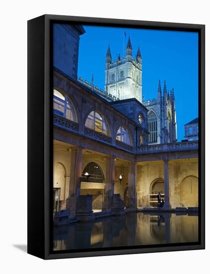 The Great Bath, Roman Baths, Bath, UNESCO World Heritage Site, Avon, England, UK, Europe-Rob Cousins-Framed Premier Image Canvas