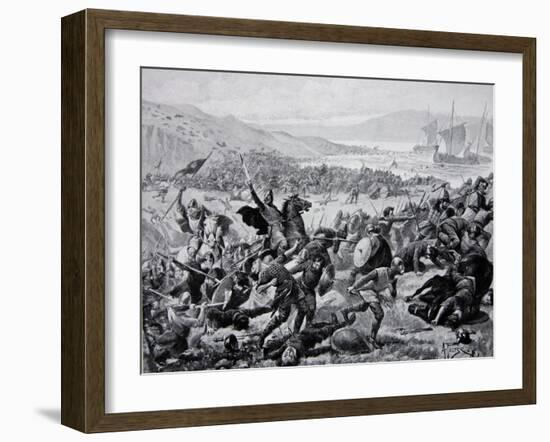 The Great Battle of Brunanburgh, 937, Illustration from the Book The History of the Nation-Alfred Pearse-Framed Giclee Print