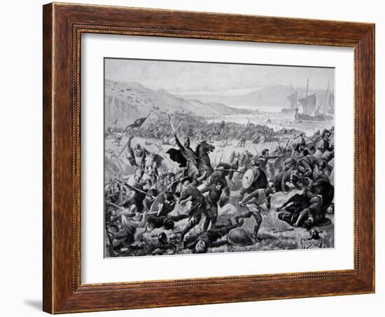 The Great Battle of Brunanburgh, 937, Illustration from the Book The History of the Nation-Alfred Pearse-Framed Giclee Print