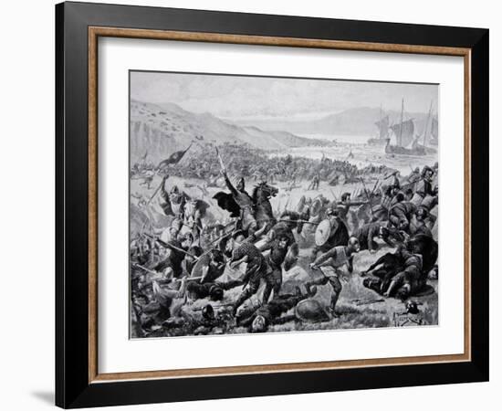 The Great Battle of Brunanburgh, 937, Illustration from the Book The History of the Nation-Alfred Pearse-Framed Giclee Print