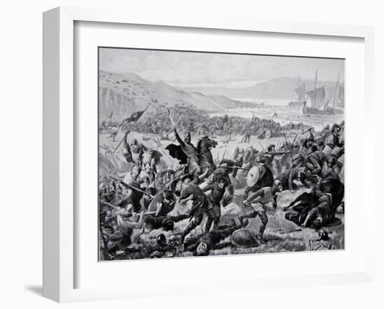 The Great Battle of Brunanburgh, 937, Illustration from the Book The History of the Nation-Alfred Pearse-Framed Giclee Print