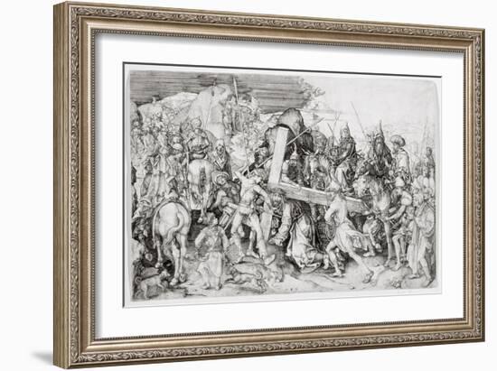 The Great Bearing of the Cross, c.1474-Martin Schongauer-Framed Giclee Print
