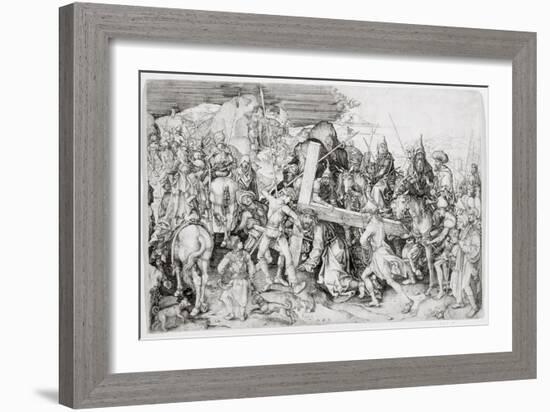 The Great Bearing of the Cross, c.1474-Martin Schongauer-Framed Giclee Print