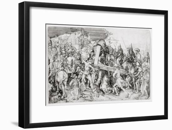 The Great Bearing of the Cross, c.1474-Martin Schongauer-Framed Giclee Print