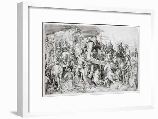 The Great Bearing of the Cross, c.1474-Martin Schongauer-Framed Giclee Print