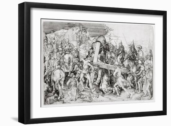 The Great Bearing of the Cross, c.1474-Martin Schongauer-Framed Giclee Print