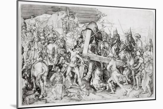 The Great Bearing of the Cross, c.1474-Martin Schongauer-Mounted Giclee Print