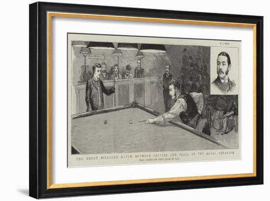 The Great Billiard Match Between Collins and Peall at the Royal Aquarium-null-Framed Giclee Print