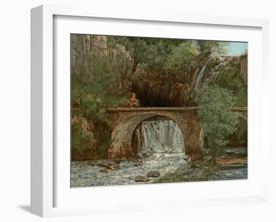 The Great Bridge, 1864-Gustave Courbet-Framed Giclee Print