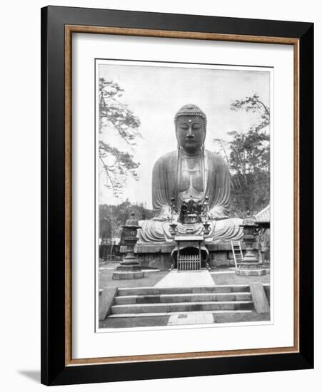 The Great Bronze Buddha, Japan, Late 19th Century-John L Stoddard-Framed Giclee Print