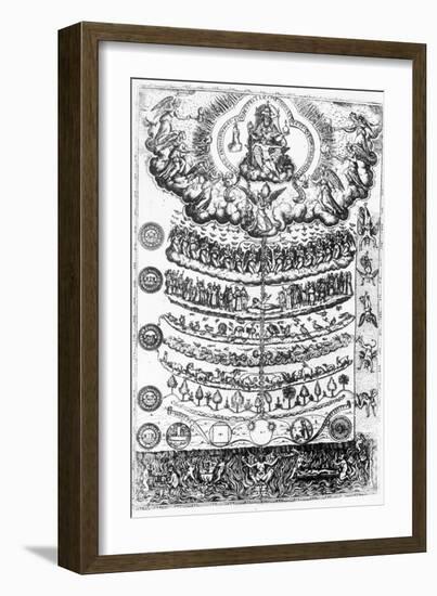 The Great Chain of Being from 'Retorica Christiana' by Didacus Valades, Printed in 1579-null-Framed Giclee Print