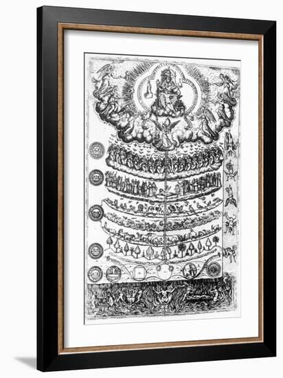 The Great Chain of Being from 'Retorica Christiana' by Didacus Valades, Printed in 1579-null-Framed Giclee Print