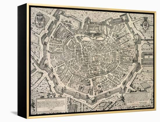 The Great City of Milan, Copperplate 1573-Antonio Lafrery-Framed Premier Image Canvas