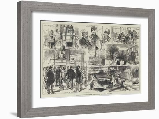 The Great Colliery Explosion in Monmouthshire, Sketches at Abercarne-Charles Robinson-Framed Giclee Print