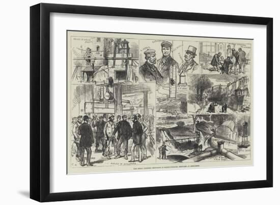 The Great Colliery Explosion in Monmouthshire, Sketches at Abercarne-Charles Robinson-Framed Giclee Print