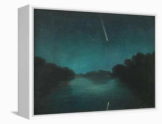 The Great Comet of 1861 as Seen from Staines Bridge, Middlesex-null-Framed Premier Image Canvas