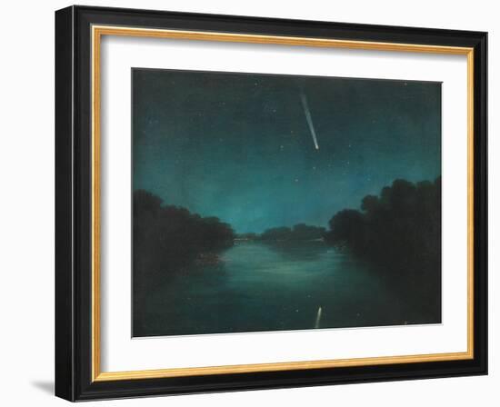 The Great Comet of 1861 as Seen from Staines Bridge, Middlesex-null-Framed Giclee Print