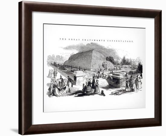 The Great Conservatory at Chatsworth, 1844-null-Framed Giclee Print