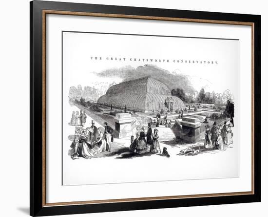 The Great Conservatory at Chatsworth, 1844-null-Framed Giclee Print