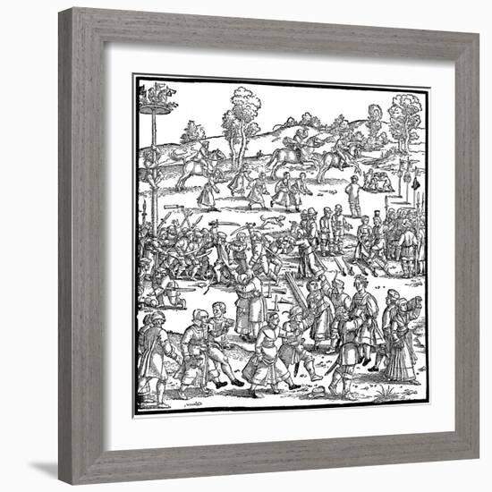 The Great Country Fair (Detail), 1539-Hans Sebald Beham-Framed Giclee Print