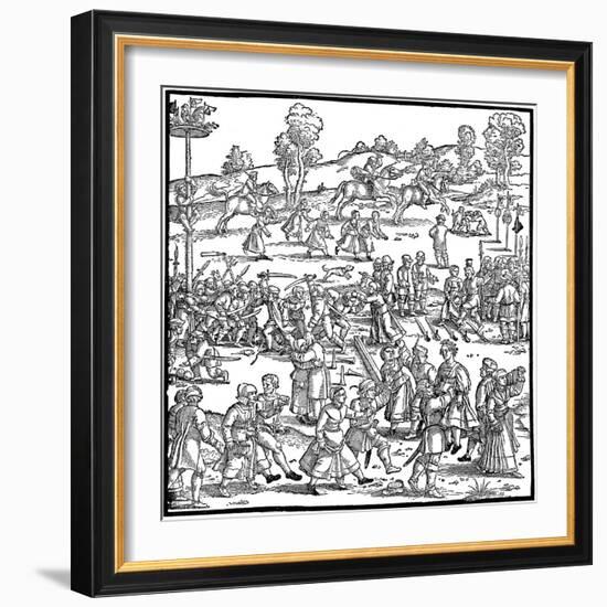 The Great Country Fair (Detail), 1539-Hans Sebald Beham-Framed Giclee Print