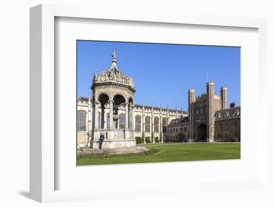 The Great Court, Trinity College, Cambridge, Cambridgeshire, England, United Kingdom, Europe-Charlie Harding-Framed Photographic Print