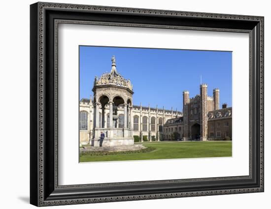 The Great Court, Trinity College, Cambridge, Cambridgeshire, England, United Kingdom, Europe-Charlie Harding-Framed Photographic Print