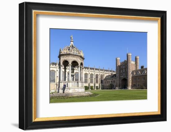 The Great Court, Trinity College, Cambridge, Cambridgeshire, England, United Kingdom, Europe-Charlie Harding-Framed Photographic Print