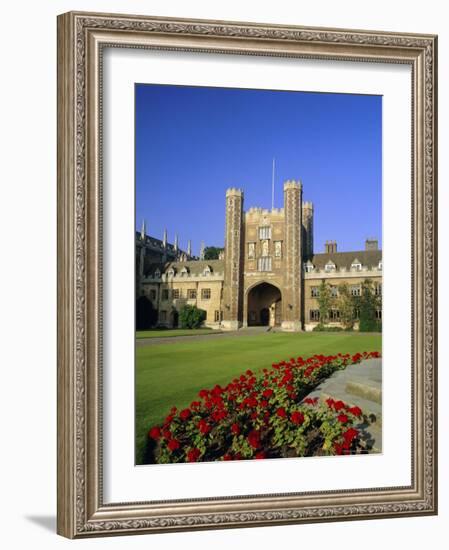 The Great Court, View to the Great Gate, Trinity College, Cambridge, Cambridgeshire, England, UK-Ruth Tomlinson-Framed Photographic Print