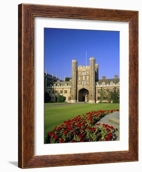 The Great Court, View to the Great Gate, Trinity College, Cambridge, Cambridgeshire, England, UK-Ruth Tomlinson-Framed Photographic Print