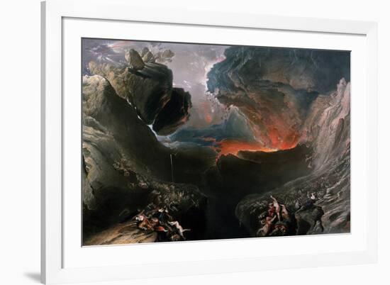 The Great Day of His Wrath, Engraved by Charles Mottram (1807-76), Published by Thomas Mclean,…-John Martin-Framed Giclee Print