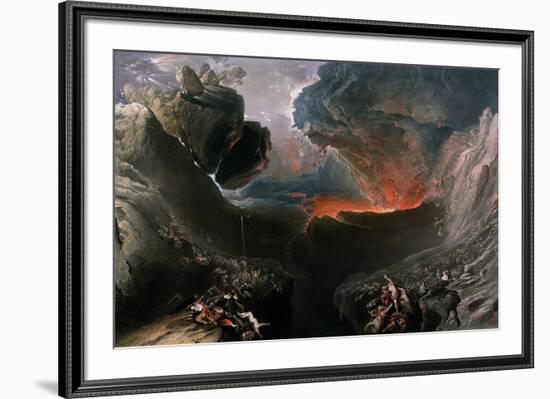 The Great Day of His Wrath, Engraved by Charles Mottram (1807-76), Published by Thomas Mclean,…-John Martin-Framed Giclee Print