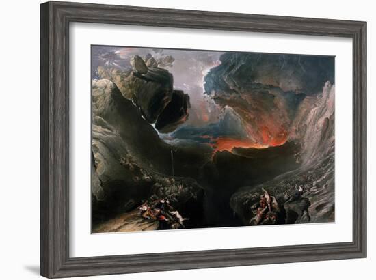 The Great Day of His Wrath, Engraved by Charles Mottram (1807-76), Published by Thomas Mclean,…-John Martin-Framed Giclee Print