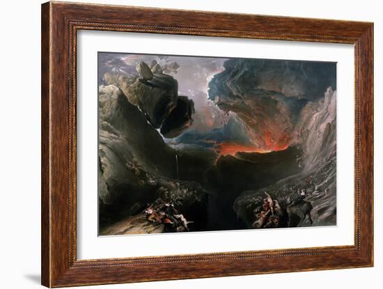 The Great Day of His Wrath, Engraved by Charles Mottram (1807-76), Published by Thomas Mclean,…-John Martin-Framed Giclee Print