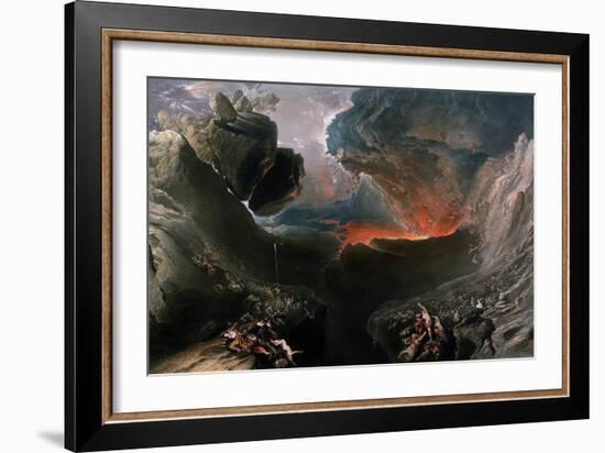 The Great Day of His Wrath, Engraved by Charles Mottram (1807-76), Published by Thomas Mclean,…-John Martin-Framed Giclee Print