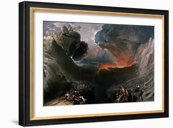 The Great Day of His Wrath, Engraved by Charles Mottram (1807-76), Published by Thomas Mclean,…-John Martin-Framed Giclee Print