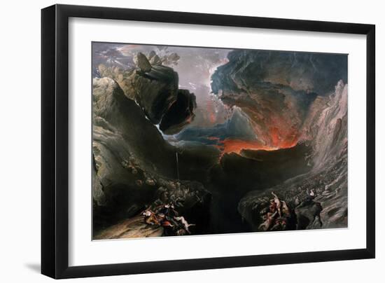 The Great Day of His Wrath, Engraved by Charles Mottram (1807-76), Published by Thomas Mclean,…-John Martin-Framed Premium Giclee Print