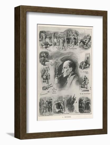 The Great Detective Surrounded by Memories of His Greatest Triumphs-Joseph Simpson-Framed Photographic Print