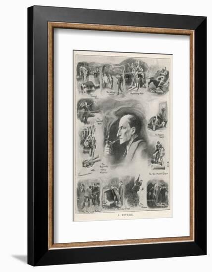 The Great Detective Surrounded by Memories of His Greatest Triumphs-Joseph Simpson-Framed Photographic Print