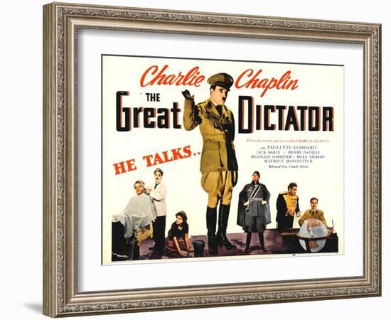 The Great Dictator, 1940-null-Framed Art Print