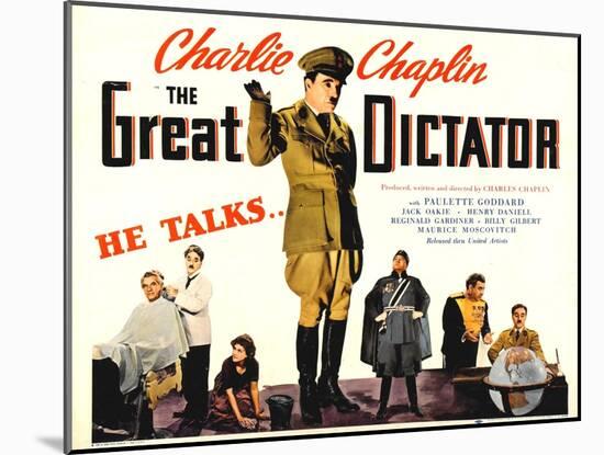 The Great Dictator, 1940-null-Mounted Art Print