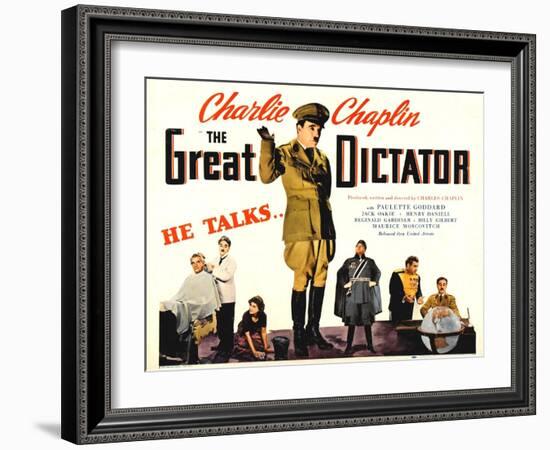 The Great Dictator, 1940-null-Framed Art Print