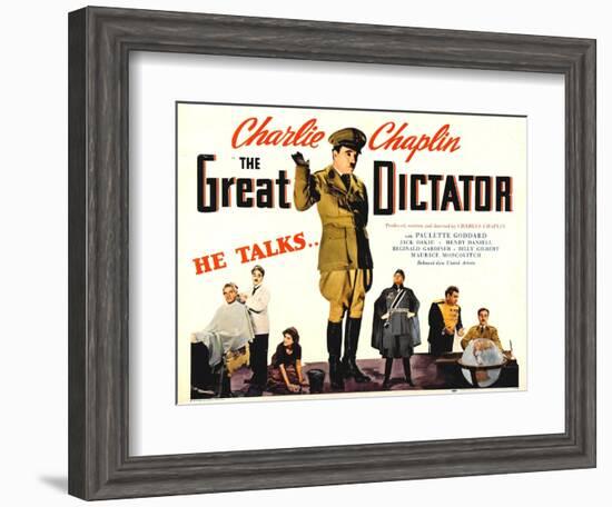 The Great Dictator, 1940-null-Framed Art Print